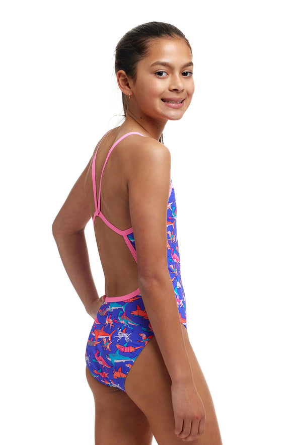 Doggie Paddle | Girls Single Strap One Piece