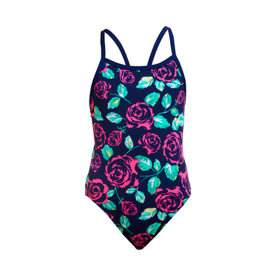 Feeling Rosy | Girls Single Strap One Piece