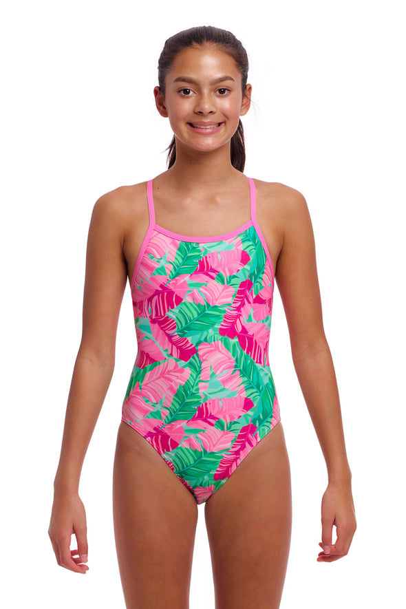 Tropic Palm | Girls Single Strap One Piece