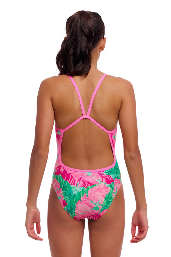 Tropic Palm | Girls Single Strap One Piece