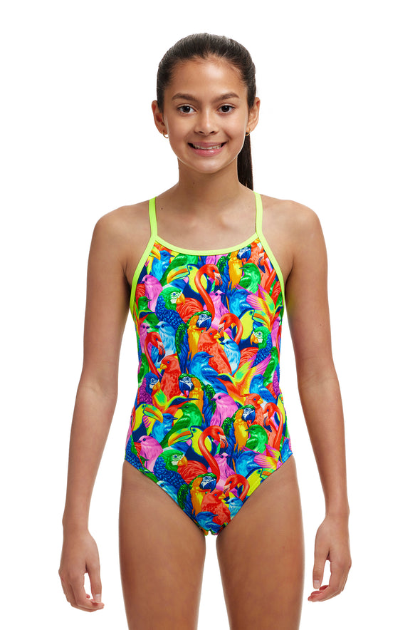 Bright Birds | Girls Diamond Back One Piece