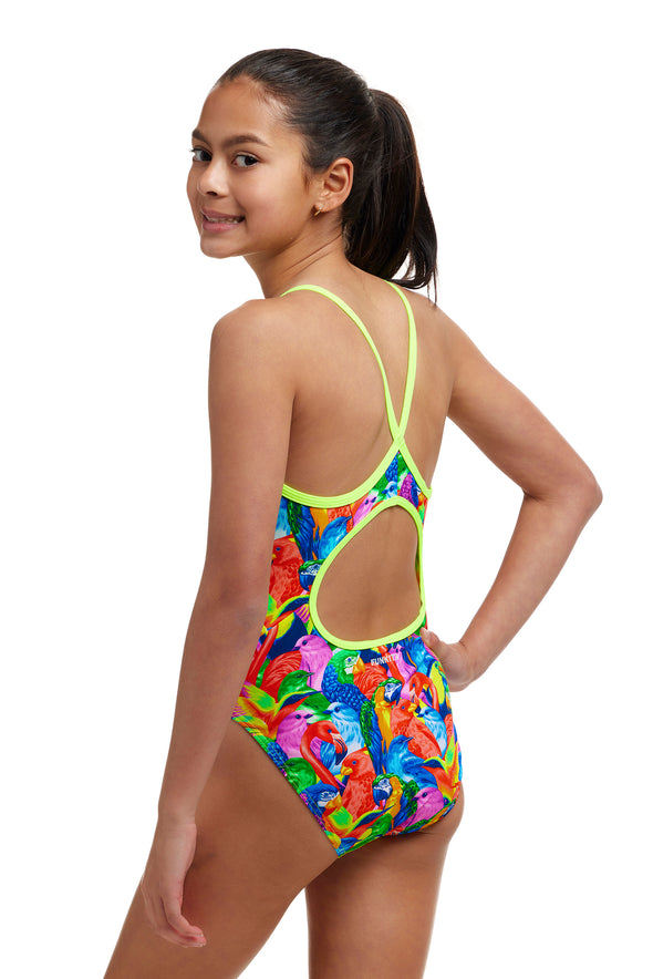 Bright Birds | Girls Diamond Back One Piece