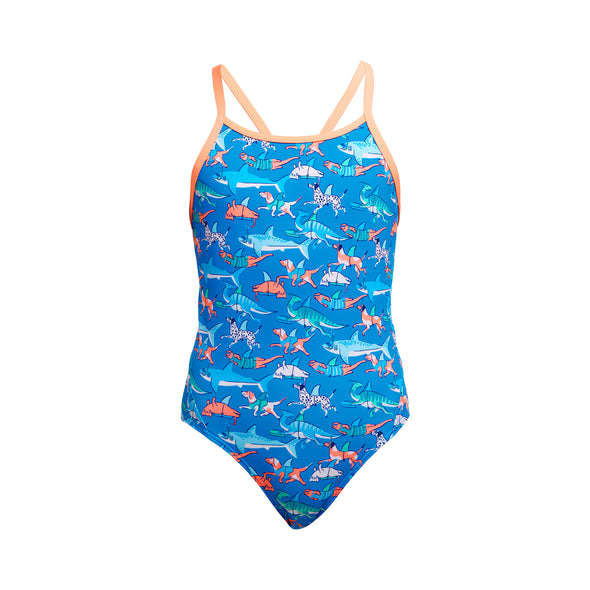 Fin Swimming | Girls Diamond Back One Piece