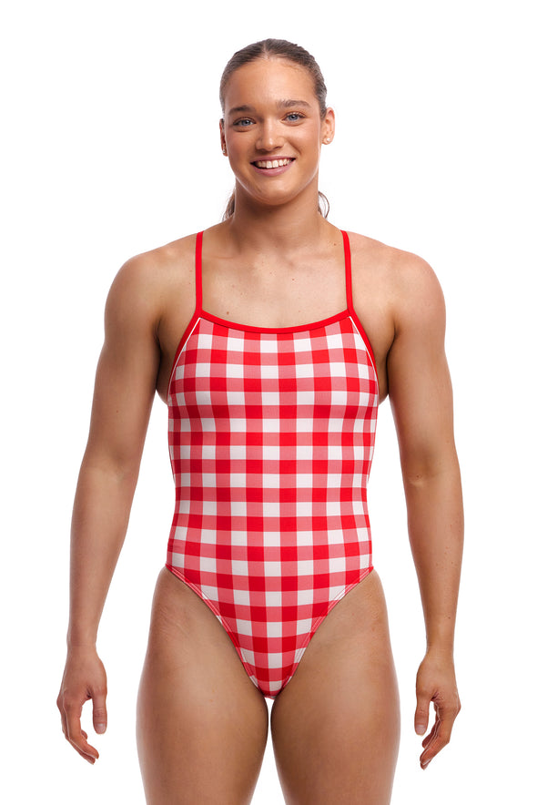 Red Checker | Ladies Single Strength In One Piece