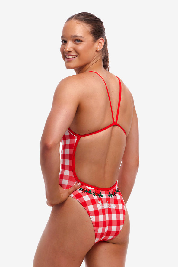 Red Checker | Ladies Single Strength In One Piece