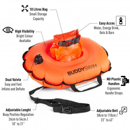 Hydrastation Buoy | BuddySwim Open Water Inflatable Buoy with Hydrastation